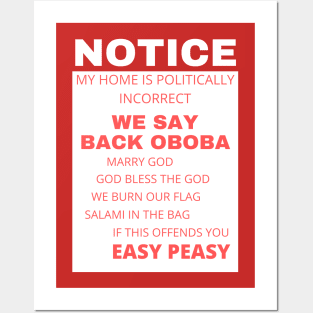 We Say Back Oboba Posters and Art